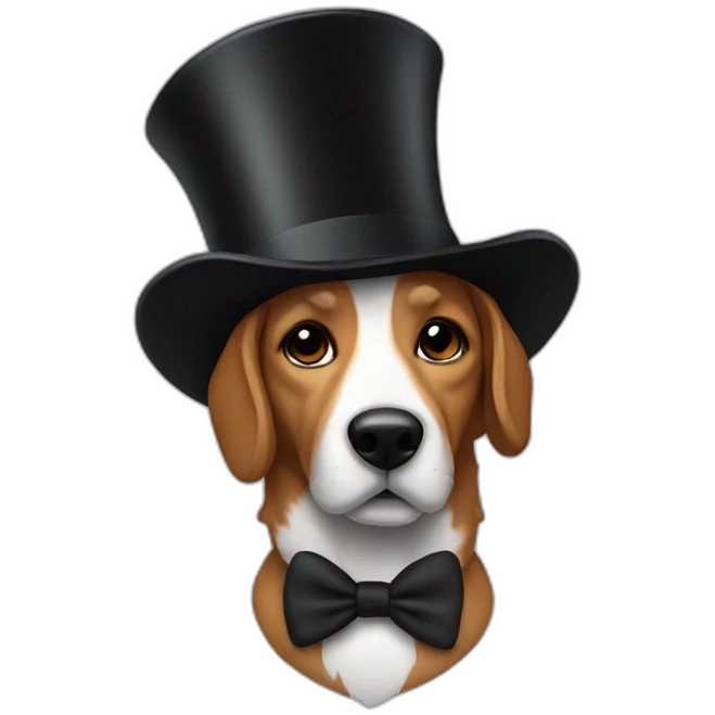 dog in top hat emoji