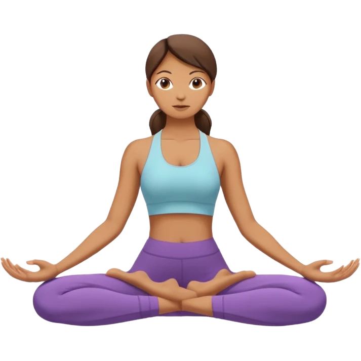 A women doing fot yoga against wall  emoji