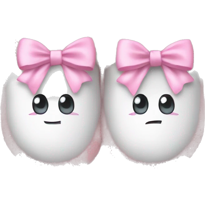 Ugh slippers with baby pink bows emoji