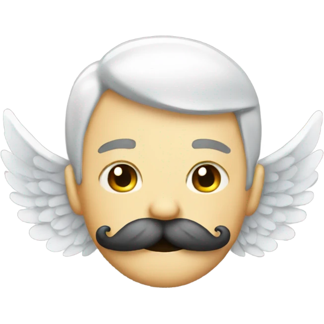 Mustache with wings emoji