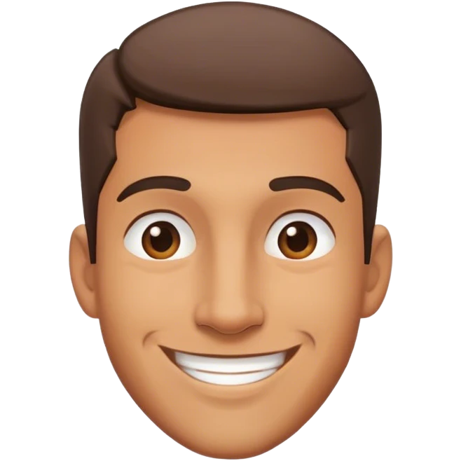 man smile, side view 30 degree emoji