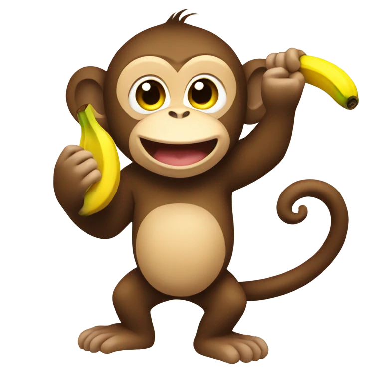 Monkey with banana emoji