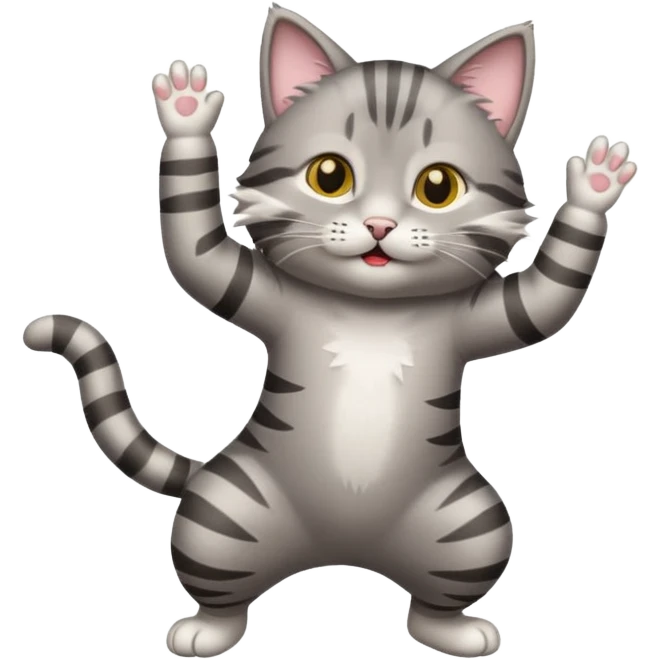 A cat doing the ay mi gatito dance(👊😺👊)  emoji