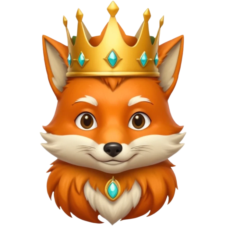 king fox emoji
