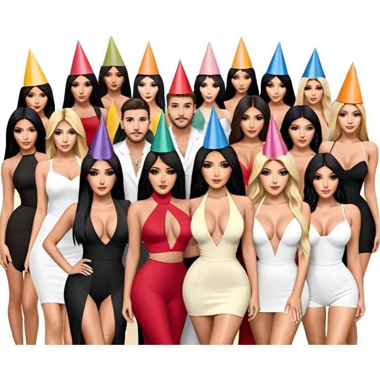 Biz Conference Las Vegas Group Photo: Leila Hormozi, Alex Hormozi, Josh King Madrid JetSet, Tefi Valenzuela, Ana Cheri, Valeria Orsini, Timiree, Kim Kardashian , Kylie Jenner, Narmin Assira, Jamie Maelani, Ashley Flores, Dan Fleyshman, DanielG, Shelby Sapp emoji