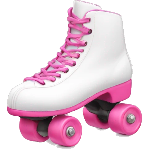Pink and white roller skates  emoji