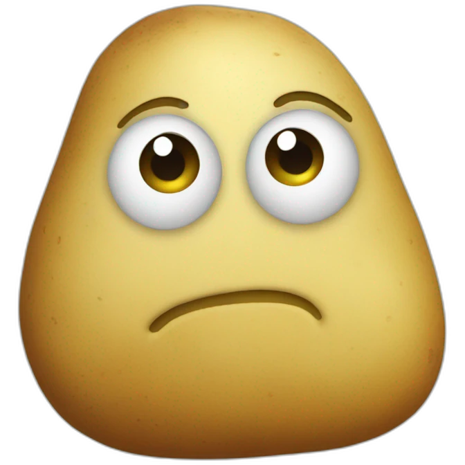 Shy-potato emoji