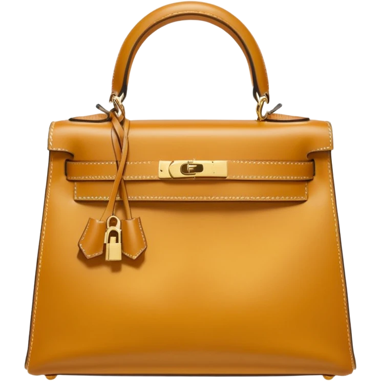 hermes kelly gold color bag emoji