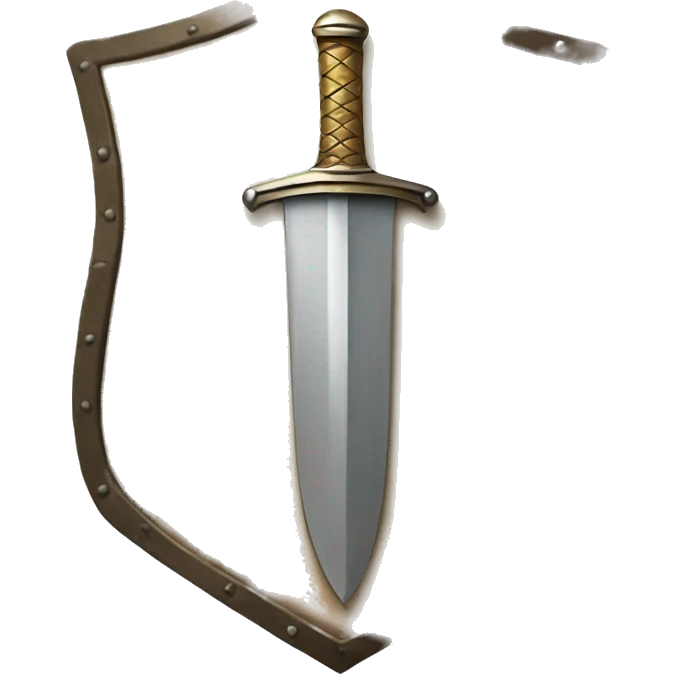 small sword symbol embedded on a shield emoji