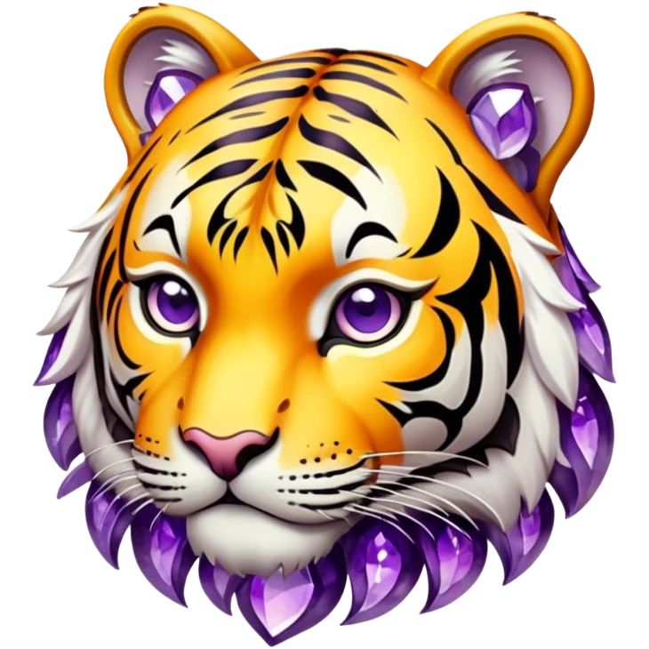 Tiger with amethyst all over him emoji