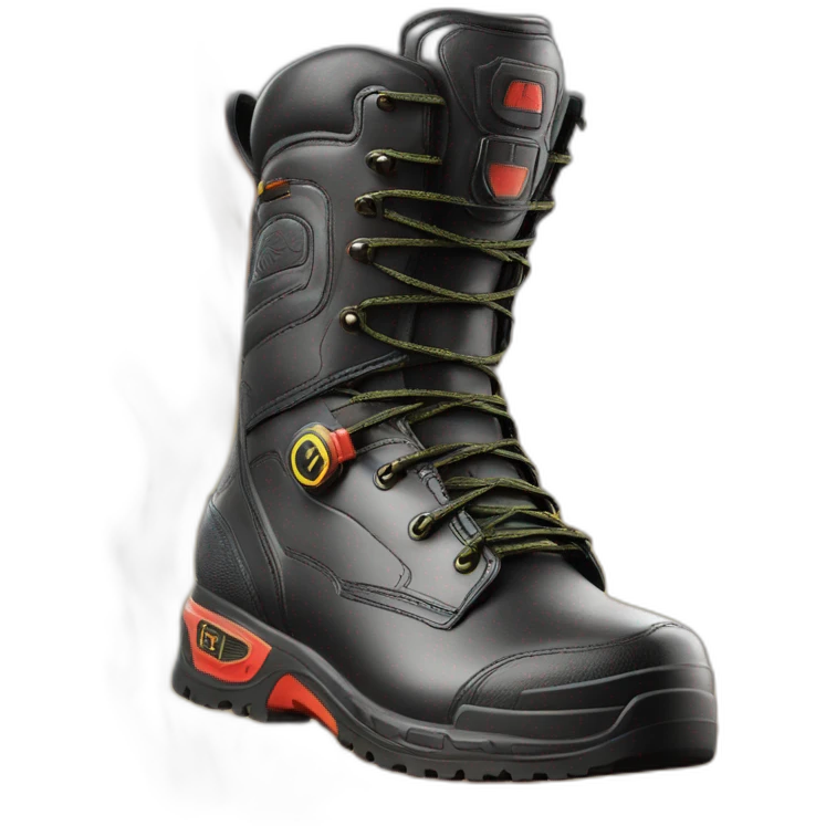 Pair of firefighter boots form haix, model fire hero 3 emoji