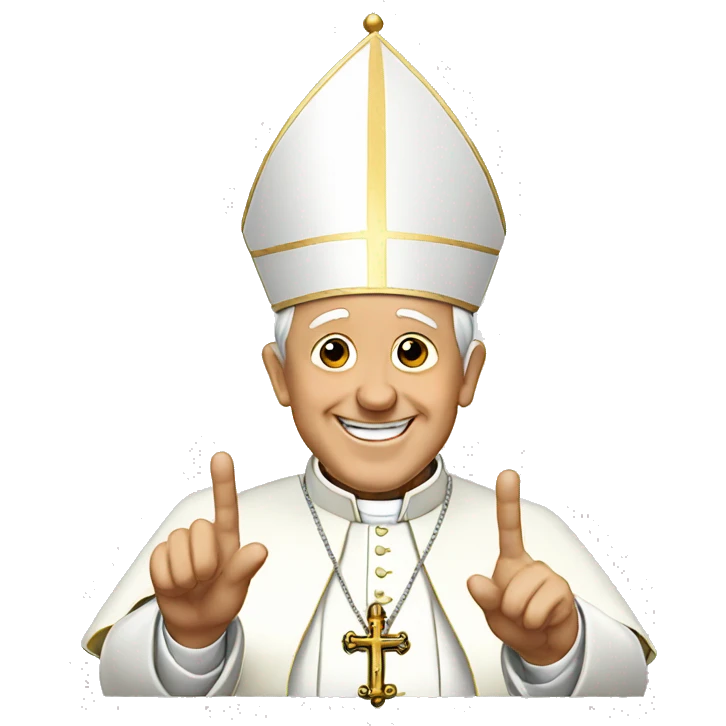 pope francis saying hello emoji
