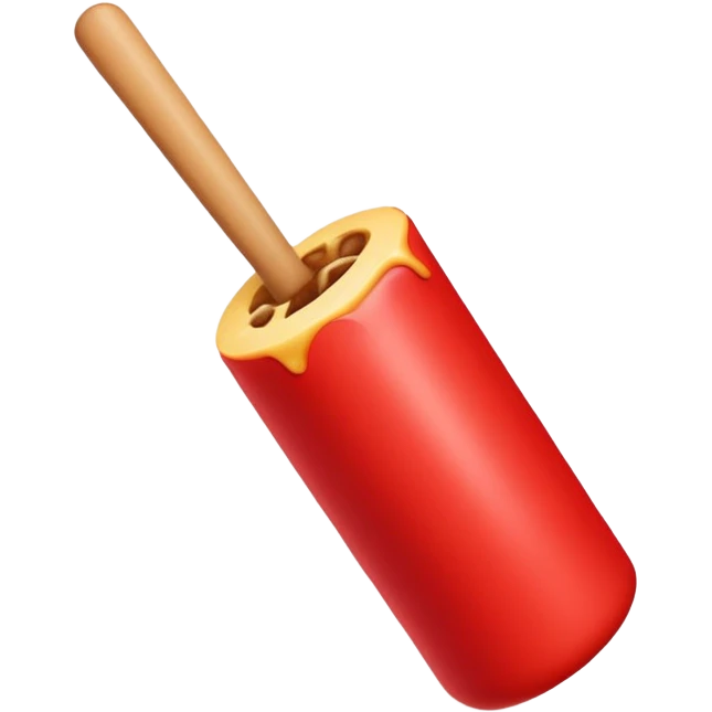 Red stick food  emoji