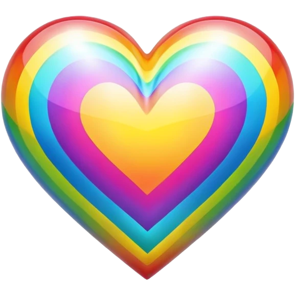 Rainbow heart  emoji