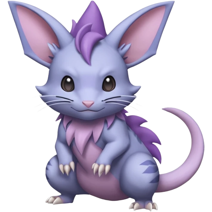 Nidoran-Purrloin-Delcatty-Rattata-Pokémon-hybrid-fusion-creature (full body) emoji