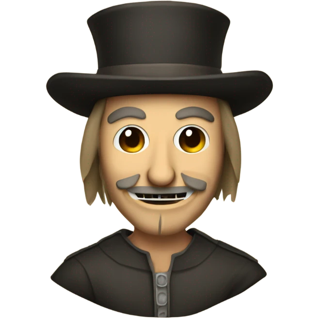 Guy fawkes with rat’s ears  emoji