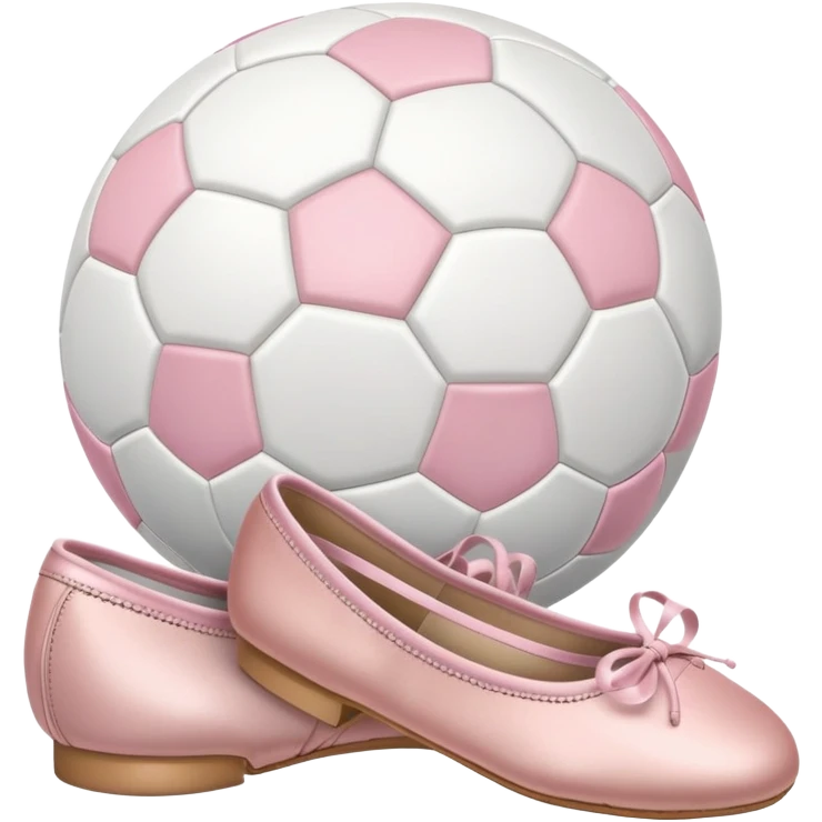 Soccer ball and ballet shoes emoji