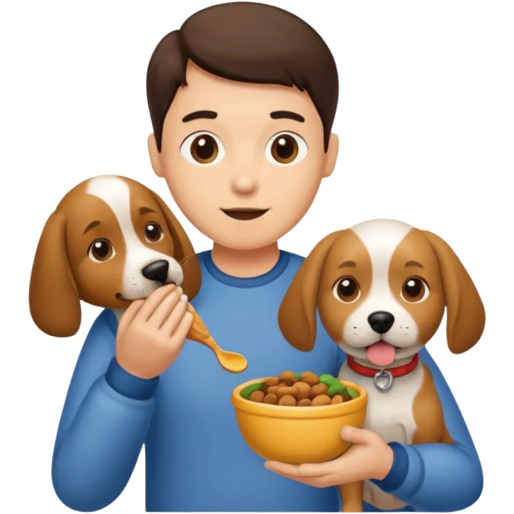 Dog eating person emoji