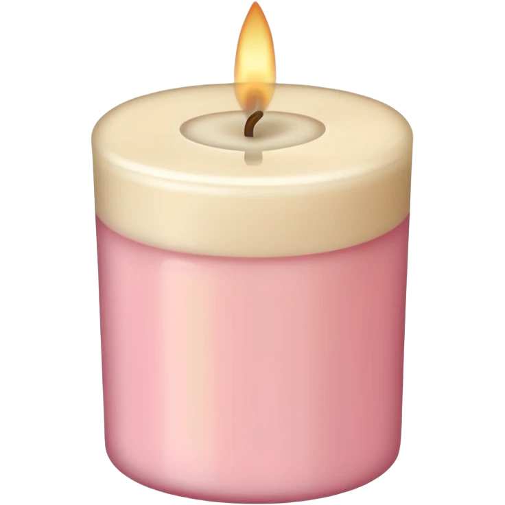 Light pink and beige aromatic candle emoji