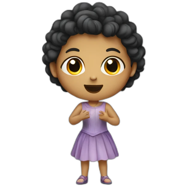 Child opera singing full body emoji