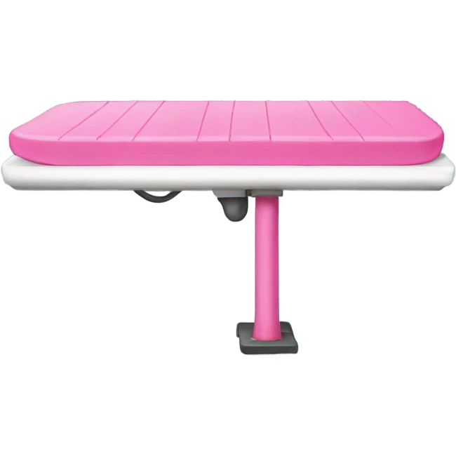 A pink diving board  emoji