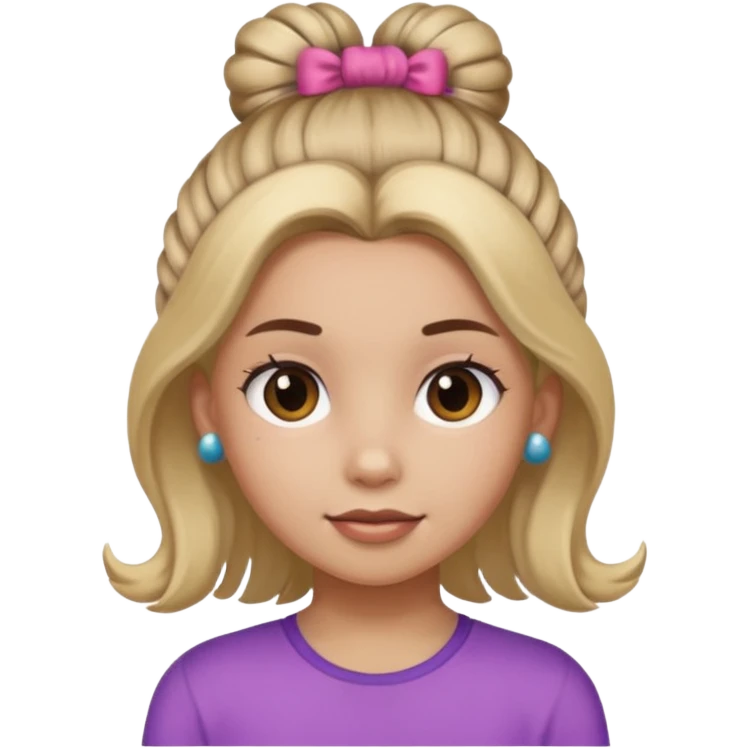 Girl with hair bobble emoji
