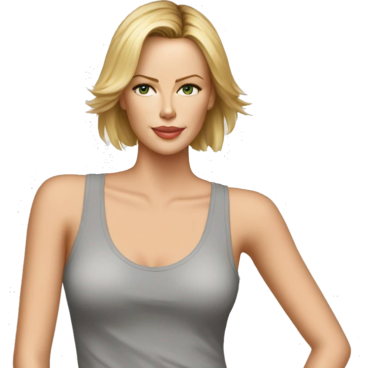 charlize theron wearing tank top emoji
