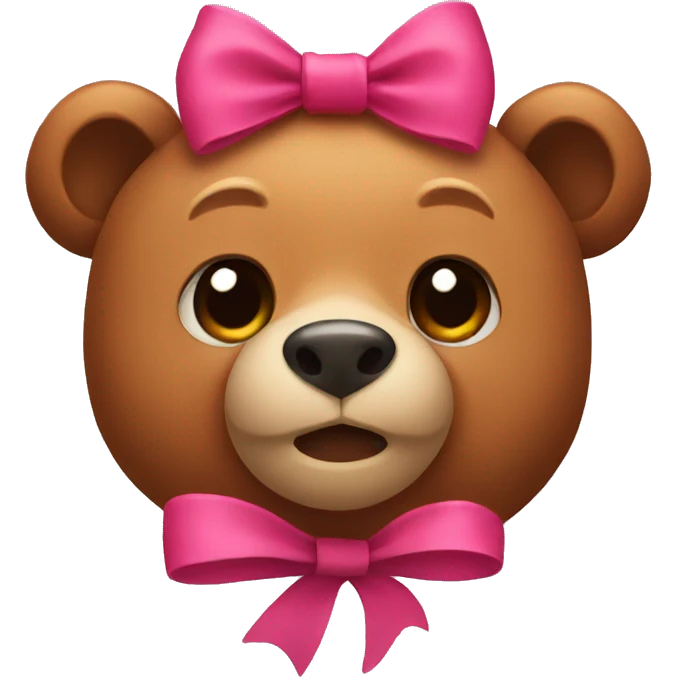 bear with a bow  emoji