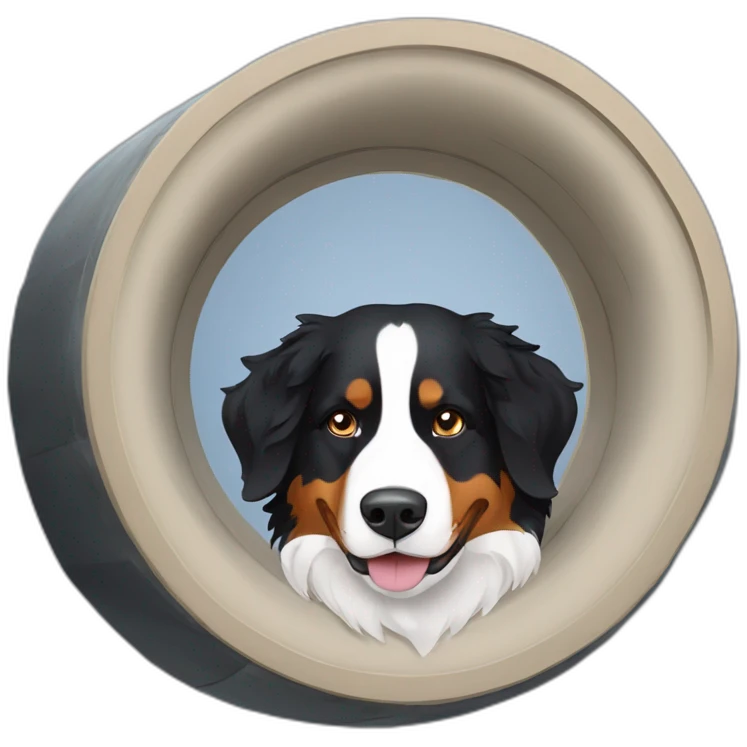 bernese mountain dog agility tunnel emoji