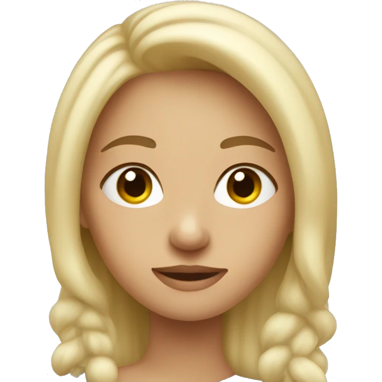 a blonde girl with a comfy pullover  emoji
