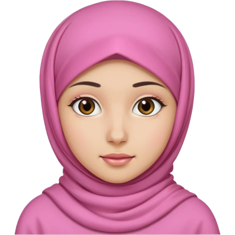 بنت محجبه لابسه وردي emoji