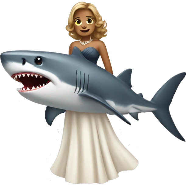 Shark whit a elegant dress emoji