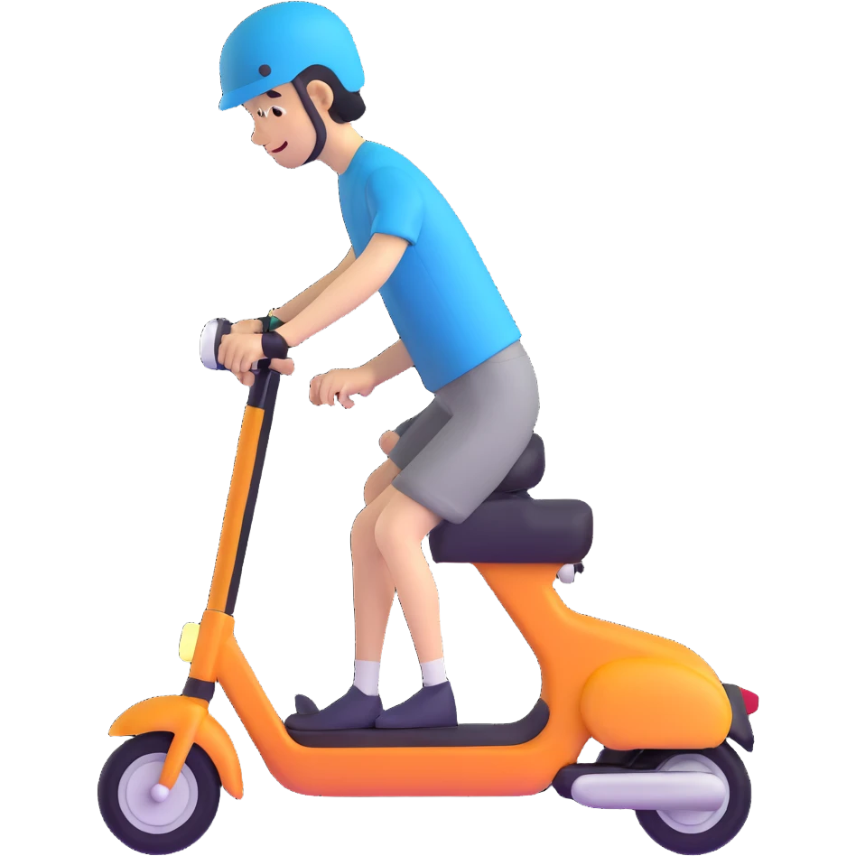 person riding a scooter emoji