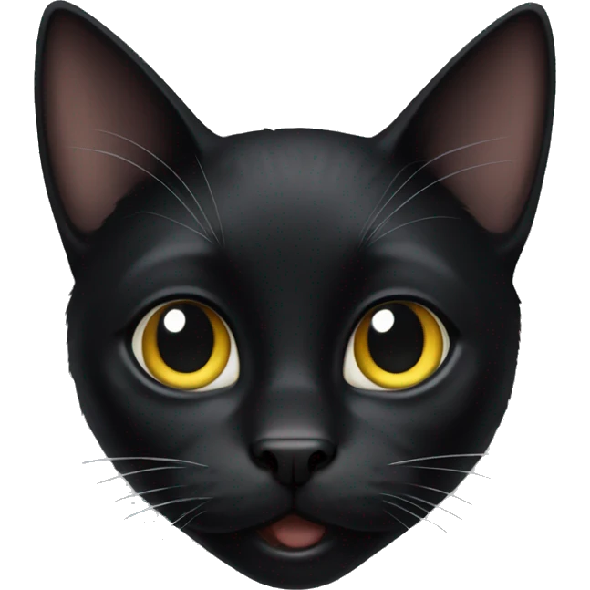 black cat blep emoji