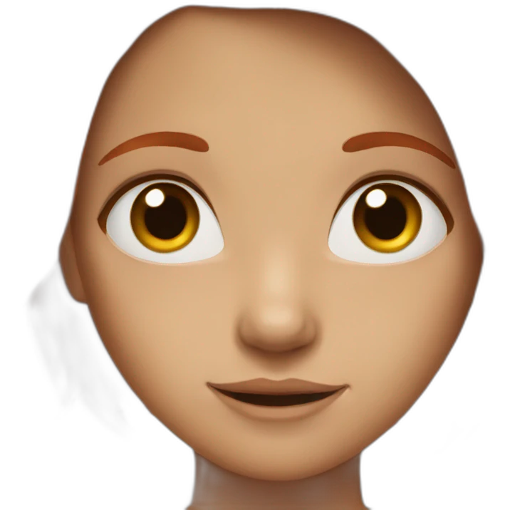 Red haired girl with Brown eyes emoji