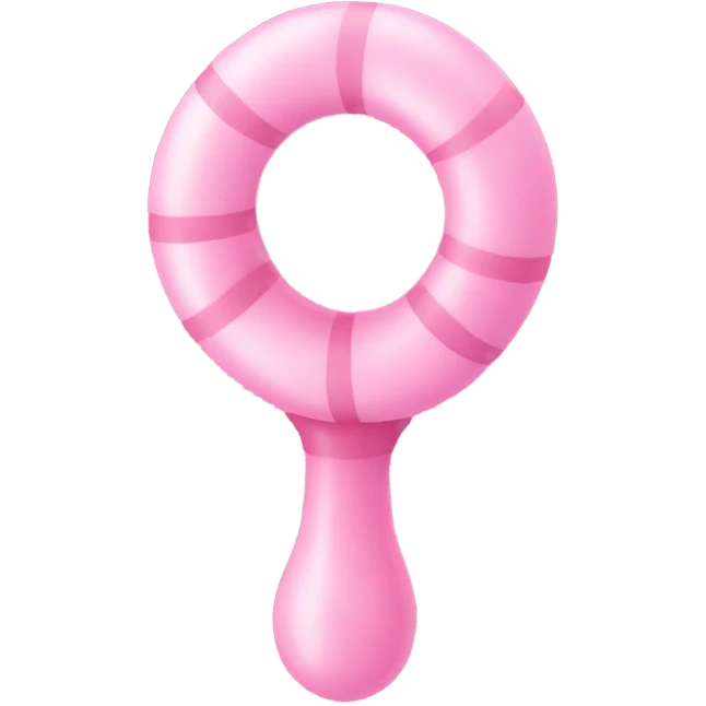 Pink baby rattle emoji