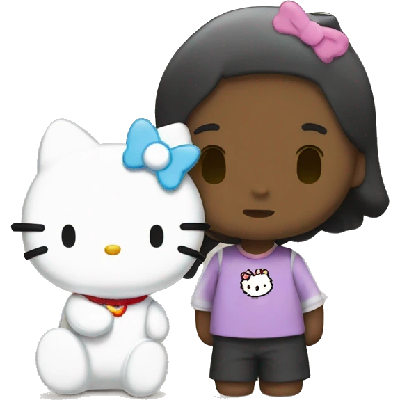 Hello kitty whit pochacco emoji