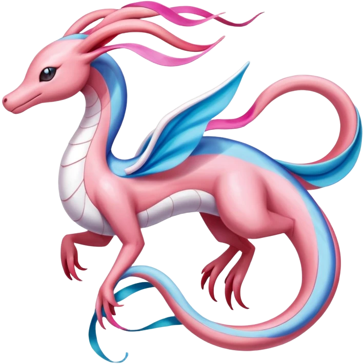 Milotic-Sylveon-Dragonair-Fakémon-hybrid-creature (full body)  emoji