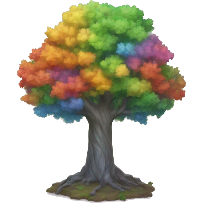 Rainbow tree emoji