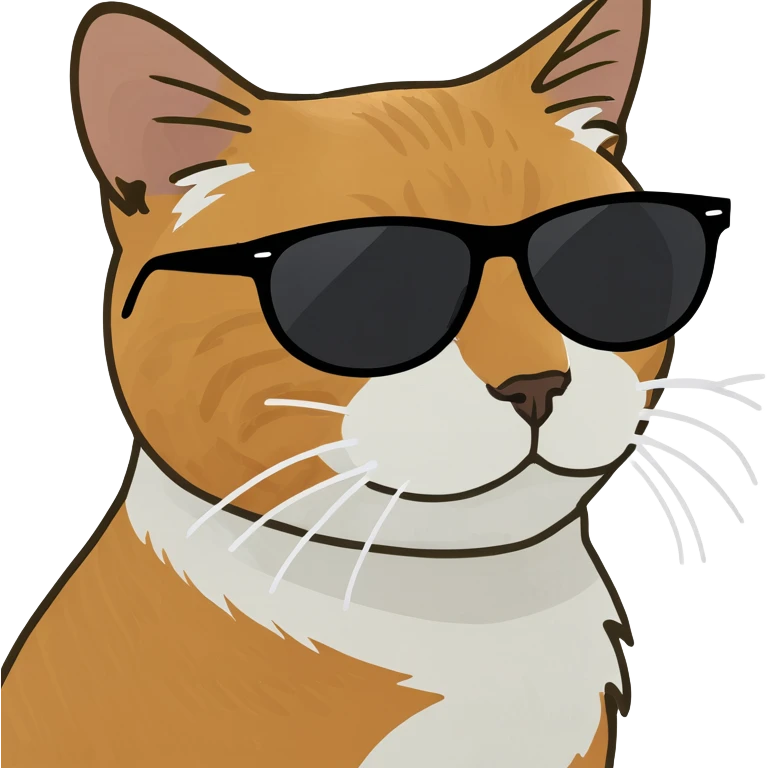 Cat with sunglasses emoji