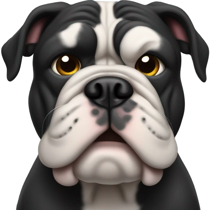 dark bulldog emoji