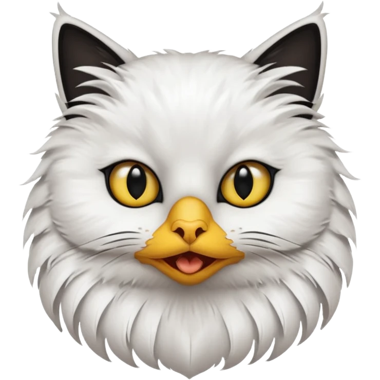 cat face on bird fullsize emoji