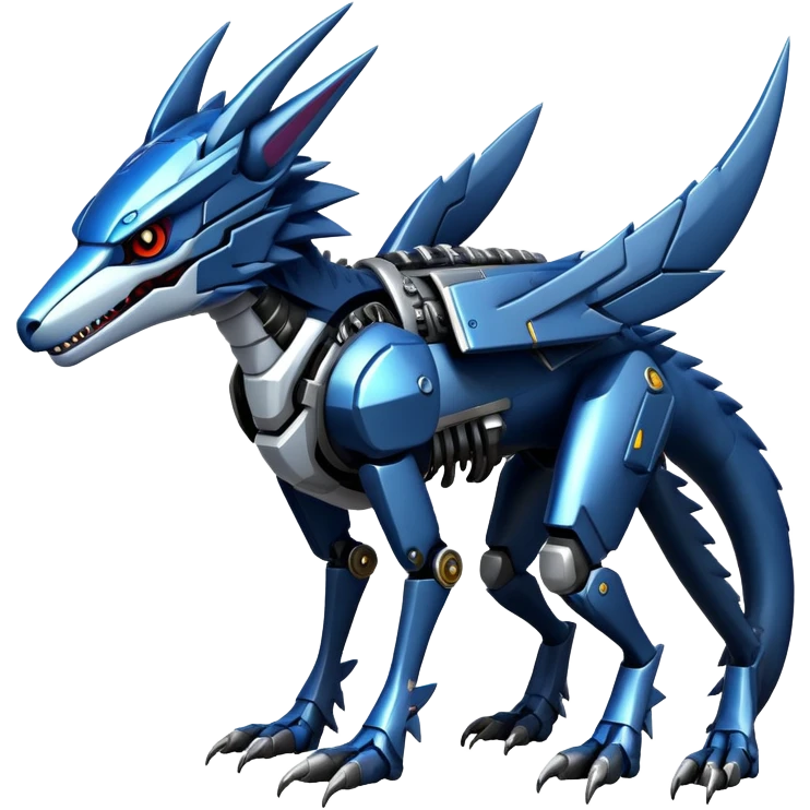 Edgy Futuristic Mechanical Sergal-raptor-nargacuga-vernid emoji