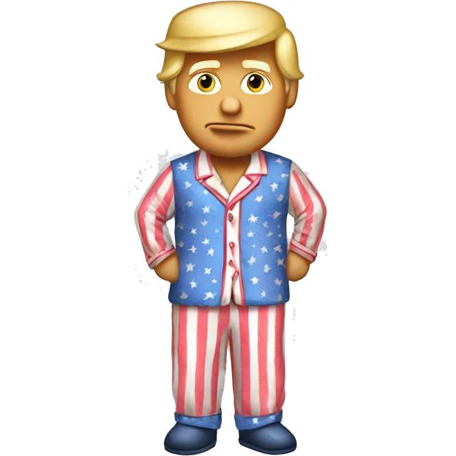 Donald trump wearing PJs emoji