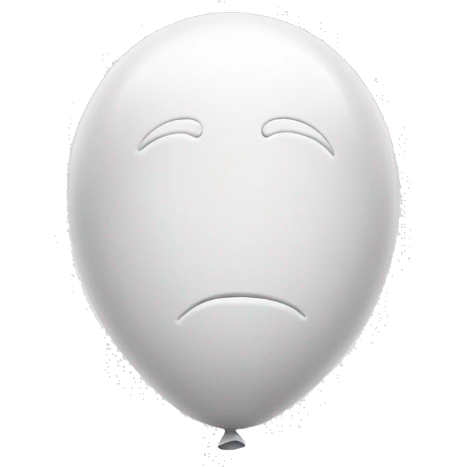 thought ballon in white emoji