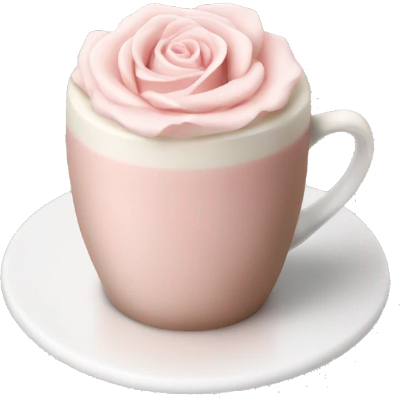 Light Pink Rose latte emoji