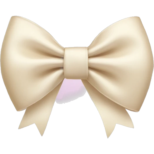 Cream bow  emoji