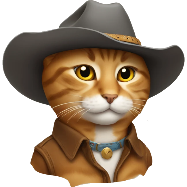 Cat with a cowboy hat emoji