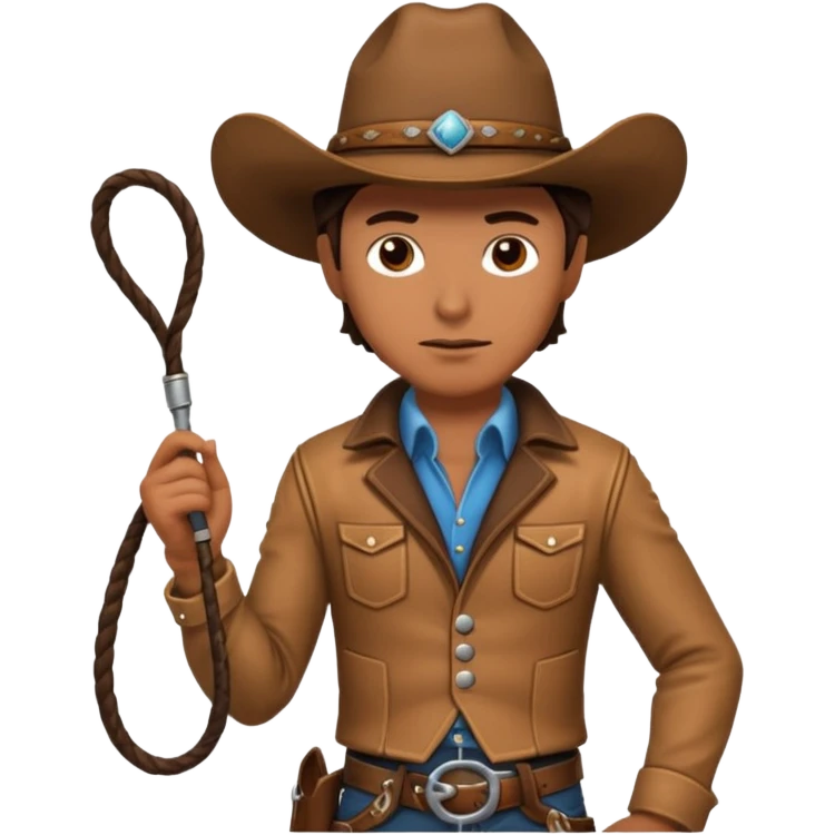 Give this emoji 🤠 a whip emoji