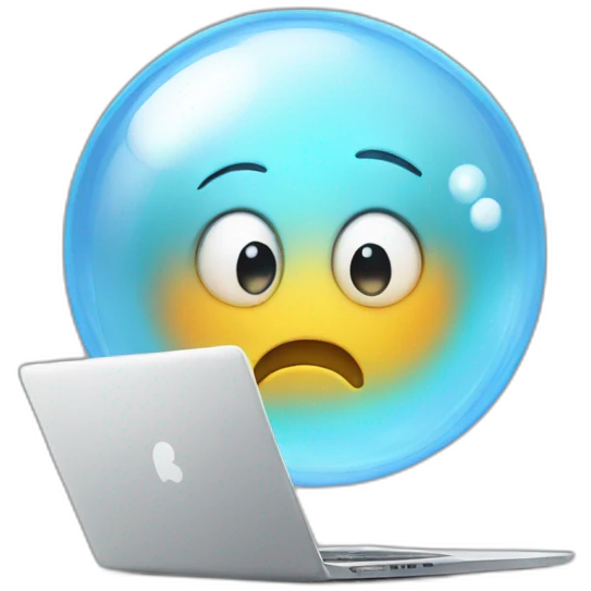 bubble with laptop emoji
